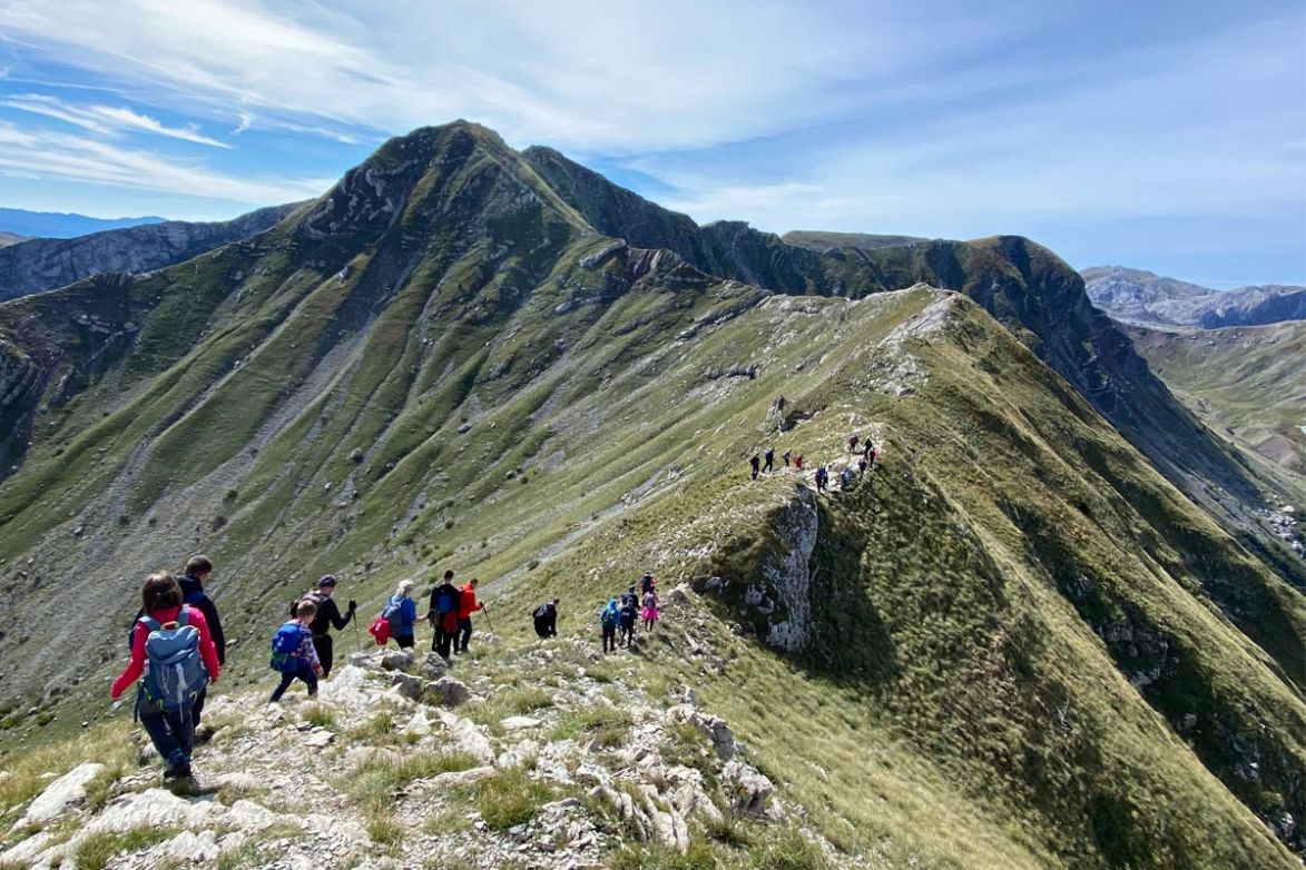 Visocica ridge hiking landscape